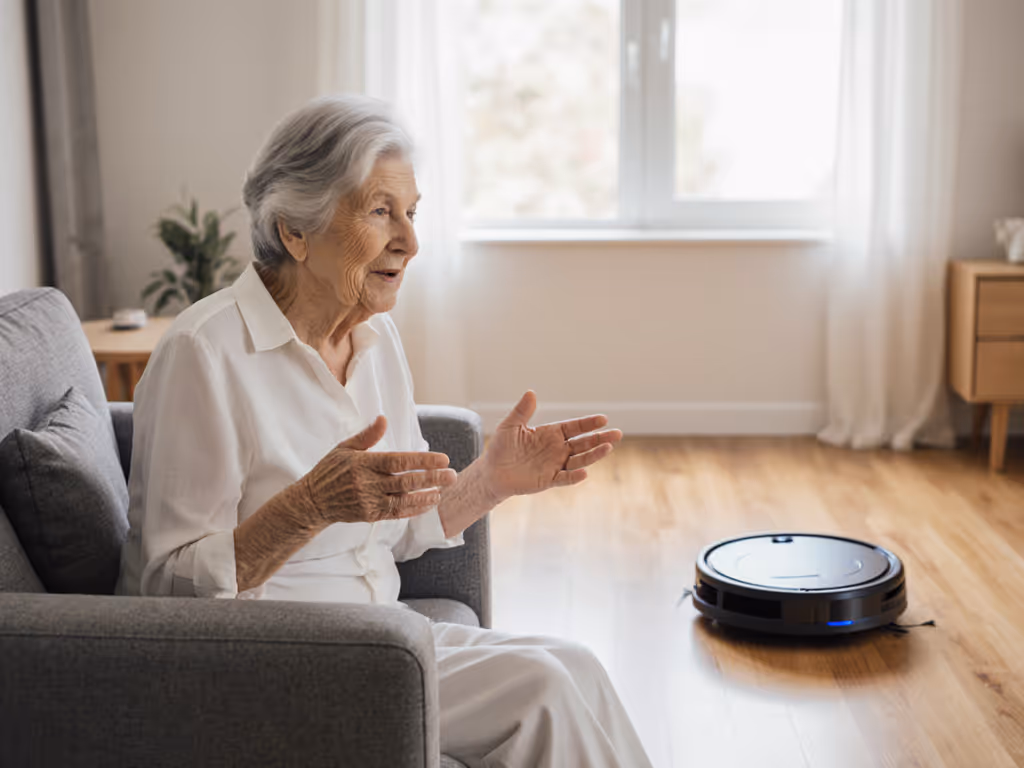 elderly_woman_using_voice_control_with_robot_vacuum